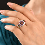 D'Joy Nebula Quartz Doublet Solitaire Ring in Rhodium Overlay Sterling Silver 8.38 Ct._8370000_2