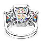 D'Joy Nebula Quartz Doublet Solitaire Ring in Rhodium Overlay Sterling Silver 8.38 Ct._8370000_4