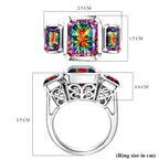 D'Joy Nebula Quartz Doublet Solitaire Ring in Rhodium Overlay Sterling Silver 8.38 Ct._8370000_5