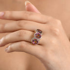 D'Joy Nebula Quartz Doublet & White Zircon Trilogy Halo Ring in 18K Yellow Gold Plated Sterling Silver 7.65 Ct._8370017_2