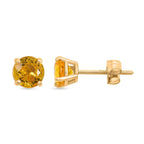 Luxoro - 14K Yellow Gold AAA Yellow Sapphire Solitaire Stud Earring with Screw Back 1.10 Ct._8370439