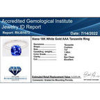 Iliana 18K W Gold AAA Tanzanite Ring, Gold Wt.3.02 Gms  1.900  Ct._8374105_2