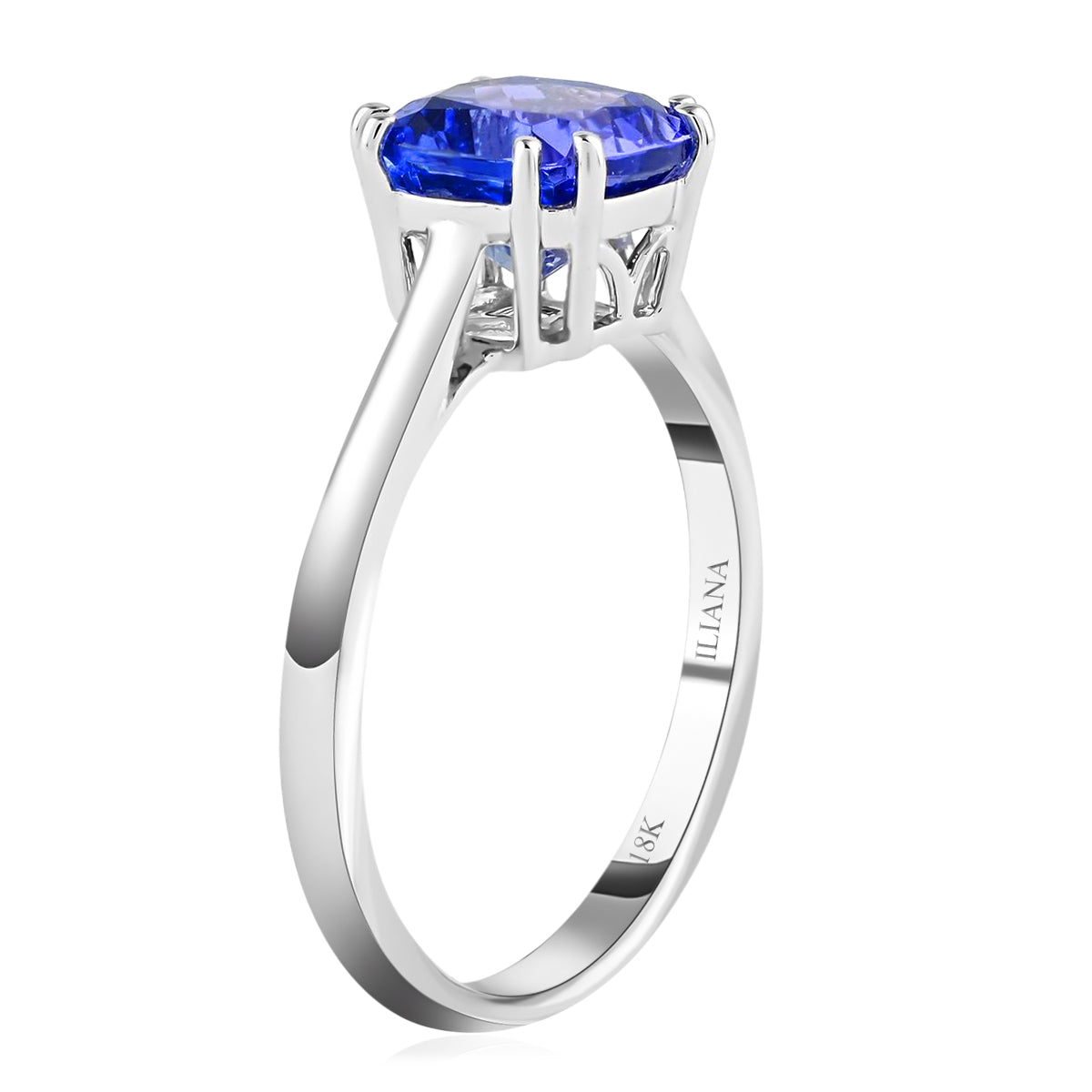 18K White Gold AAA Tanzanite Solitaire Ring, Gold Wt. 3.02 Gms 1.900 Ct. 8374105 4