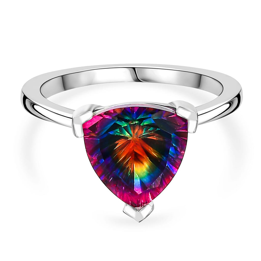 D'Joy Nebula Quartz Doublet Solitaire Ring in Platinum Overlay Sterling Silver 2.96 Ct._8374492