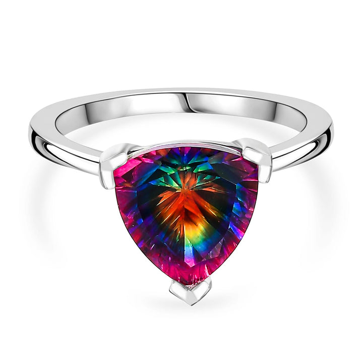 D'Joy Nebula Quartz Doublet Solitaire Ring in Platinum Overlay Sterling Silver 2.96 Ct. 8374492 1