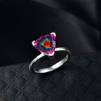 D'Joy Nebula Quartz Doublet Solitaire Ring in Platinum Overlay Sterling Silver 2.96 Ct._8374492_1