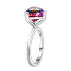 D'Joy Nebula Quartz Doublet Solitaire Ring in Platinum Overlay Sterling Silver 2.96 Ct._8374492_3