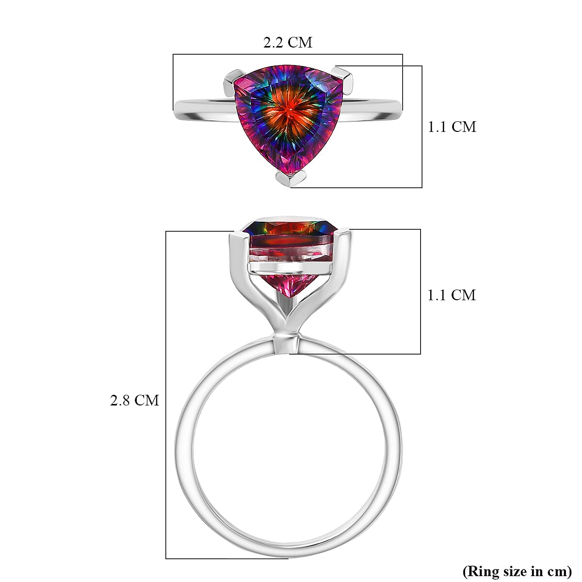 D'Joy Nebula Quartz Doublet Solitaire Ring in Platinum Overlay Sterling Silver 2.96 Ct. V32520060 6