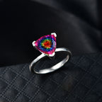 D'Joy Nebula Quartz Doublet Solitaire Ring in Platinum Overlay Sterling Silver 2.96 Ct._8374495_1
