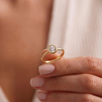 Luxuriant Lab Grown Diamond (SI-G/H) Solitaire Diamond Ring in 18K Vermeil Yellow Gold Plated Sterling Silver_8374534_4