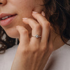 Luxuriant Lab Grown Diamond (SI-G/H) Solitaire Diamond Ring in Rhodium Overlay Sterling Silver_8374543_2