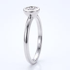 Luxuriant Lab Grown Diamond (SI-G/H) Solitaire Diamond Ring in Rhodium Overlay Sterling Silver_8374543_3