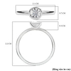Luxuriant Lab Grown Diamond (SI-G/H) Solitaire Diamond Ring in Rhodium Overlay Sterling Silver_8374543_6