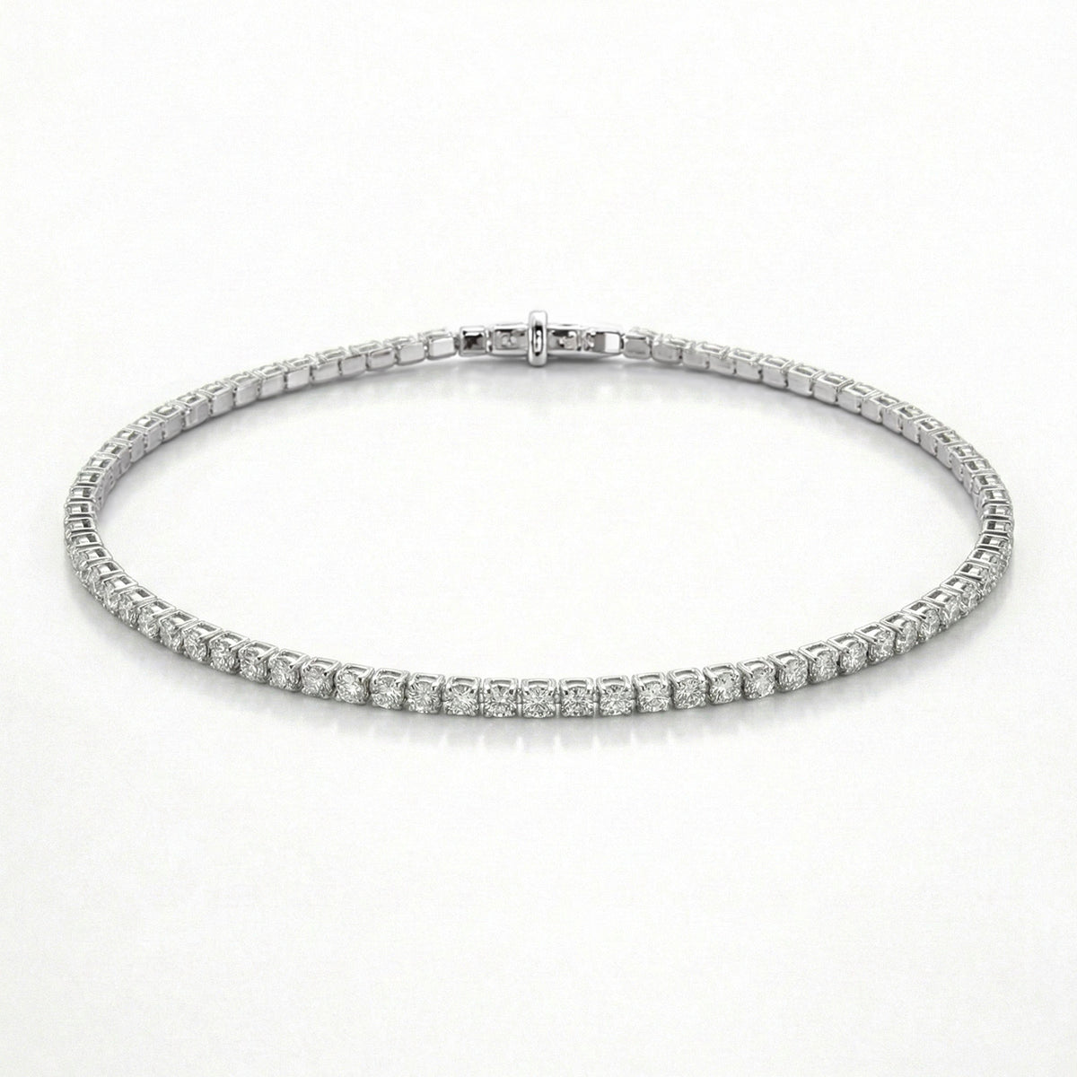 D'Joy Moissanite Line Bracelet (Size 6.5) in Rhodium Overlay Sterling Silver 2.68 Ct 8374645 0