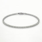 D'Joy - Moissanite Tennis Bracelet (Size 6.5) with Lobster Clasp in Rhodium Overlay Sterling Silver 2.00 Ct_8374645