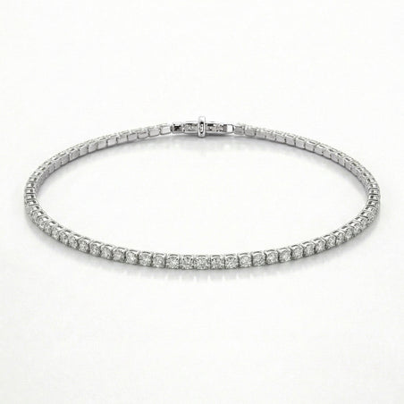 D'Joy Moissanite Line Bracelet (Size 6.5) in Rhodium Overlay Sterling Silver 2.68 Ct 8374645 1