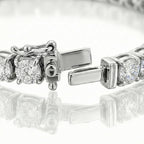 D'Joy - Moissanite Tennis Bracelet (Size 6.5) with Lobster Clasp in Rhodium Overlay Sterling Silver 2.00 Ct_8374645_5