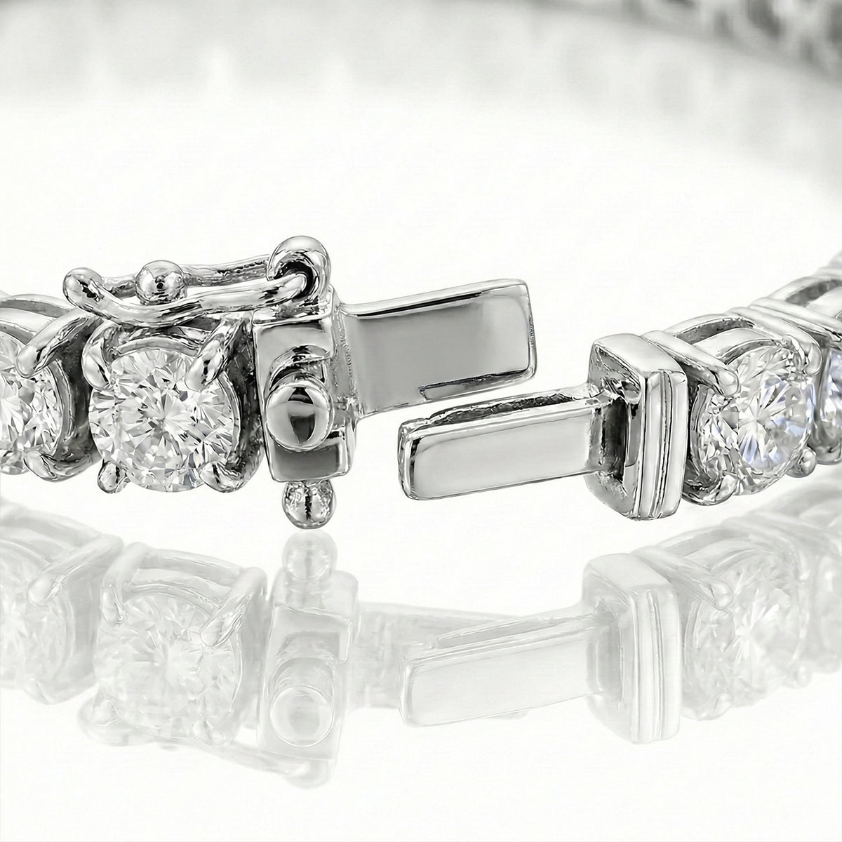 D'Joy Moissanite Line Bracelet (Size 6.5) in Rhodium Overlay Sterling Silver 2.68 Ct 8374645 6