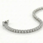 D'Joy - Moissanite Tennis Bracelet (Size 6.5) with Lobster Clasp in Rhodium Overlay Sterling Silver 2.00 Ct_8374645_6