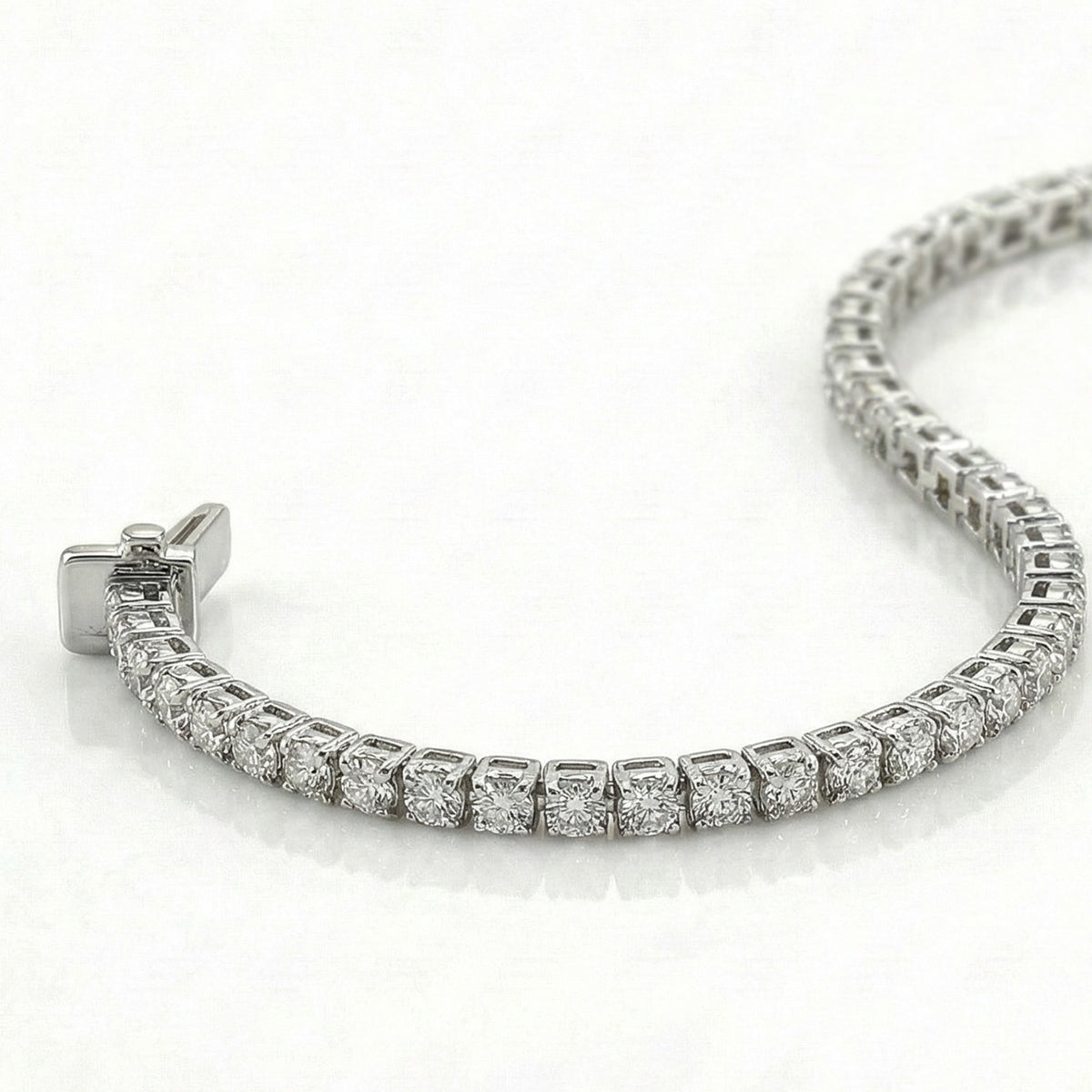 D'Joy Moissanite Line Bracelet (Size 6.5) in Rhodium Overlay Sterling Silver 2.68 Ct 8374645 7