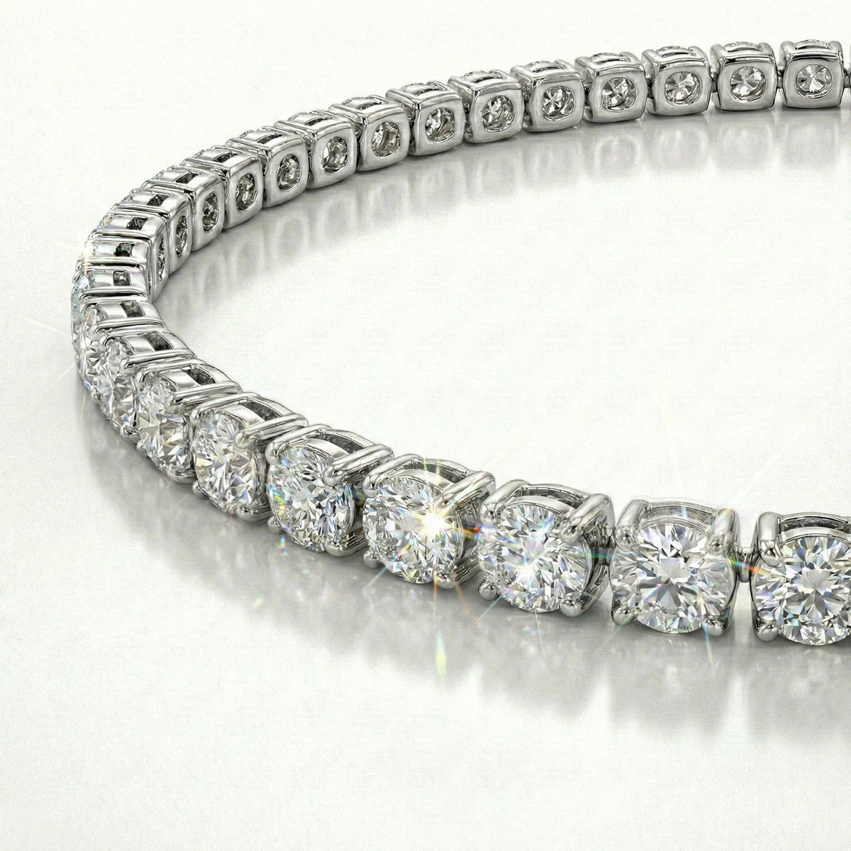 D'Joy Moissanite Line Bracelet (Size 6.5) in Rhodium Overlay Sterling Silver 2.68 Ct 8374645 8
