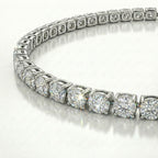 D'Joy - Moissanite Tennis Bracelet (Size 6.5) with Lobster Clasp in Rhodium Overlay Sterling Silver 2.00 Ct_8374645_7