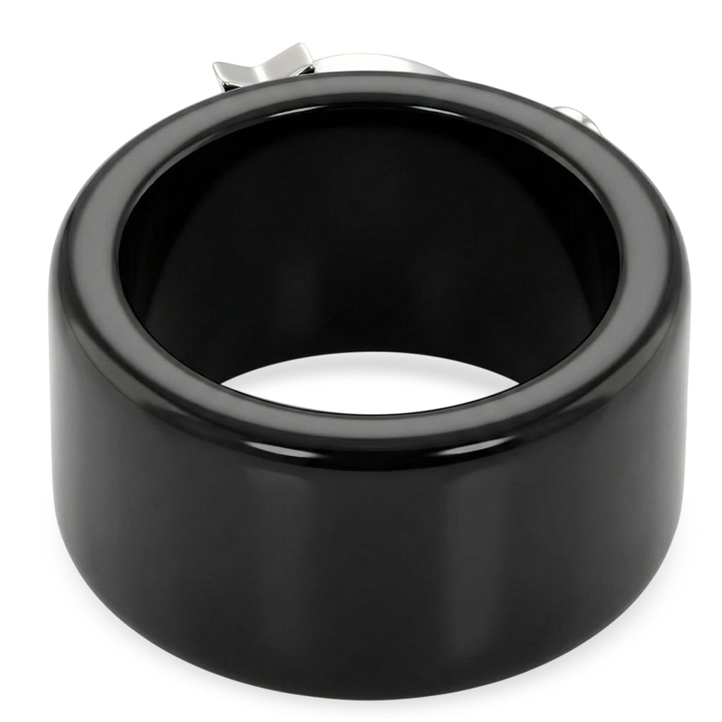 D'Joy Moissanite & Boots Black Jade Band Celestial Band Ring in Rhodium Overlay Sterling Silver 25.33 Ct._8375069_5
