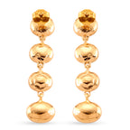Blue Crystal Dangling Earring with Push Back in Yellow Gold Tone_8375212_3