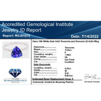Iliana 18K W Gold AAA Tanzanite, White Diamond SI Ring, Gold Wt.2.8 Gms  2.050  Ct._8375309_9
