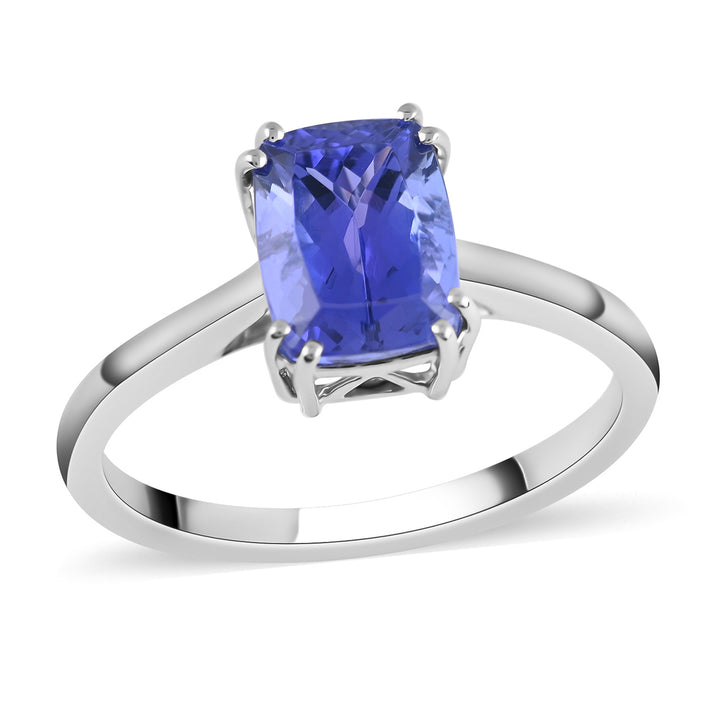 Certified &amp; Appraised RHAPSODY 950 Platinum AAAA Tanzanite and Diamond VS-EF Ring 2.50 Ct 8375320 1