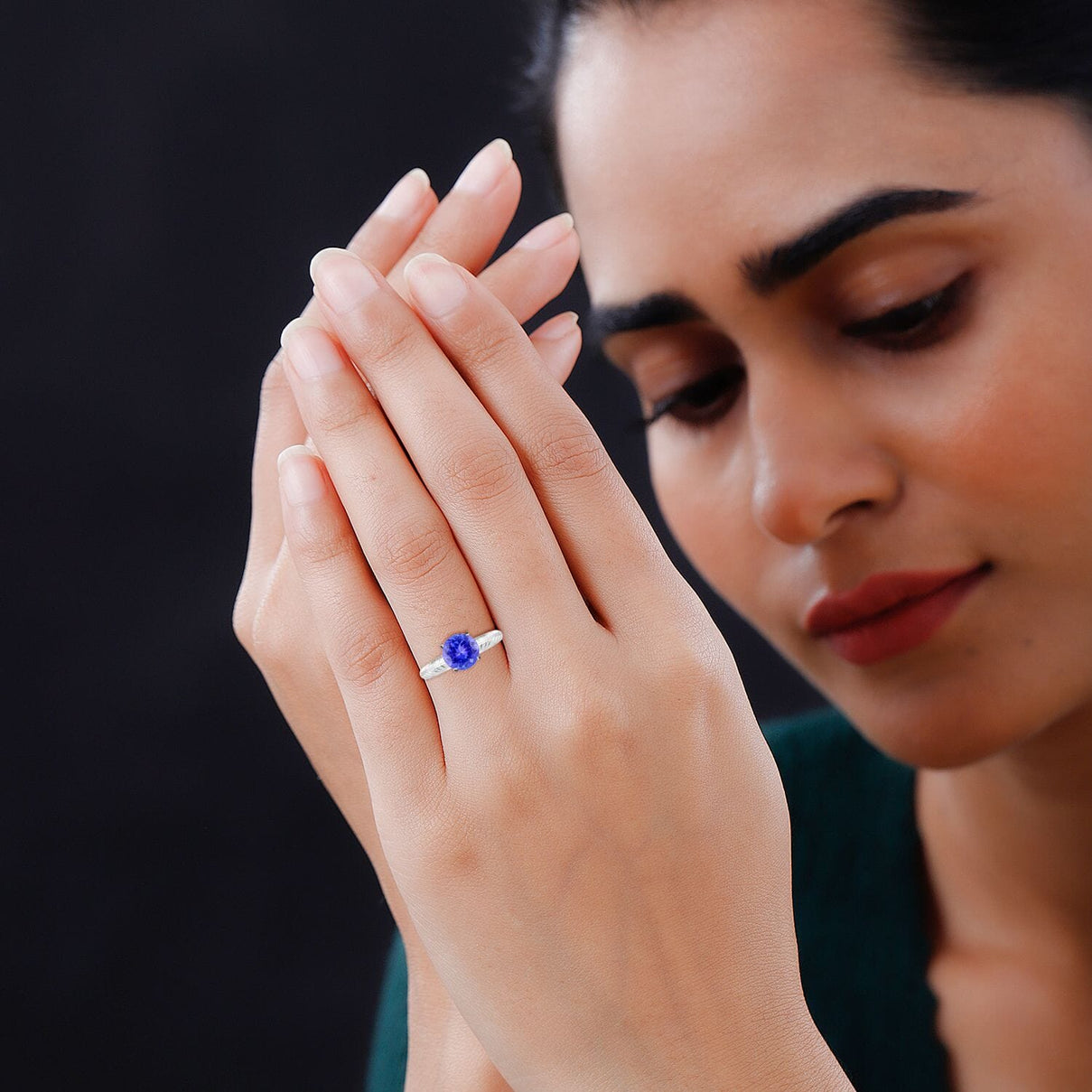 Certified &amp; Appraised RHAPSODY 950 Platinum AAAA Tanzanite Solitaire Ring 1.50 Ct. 8375331 2