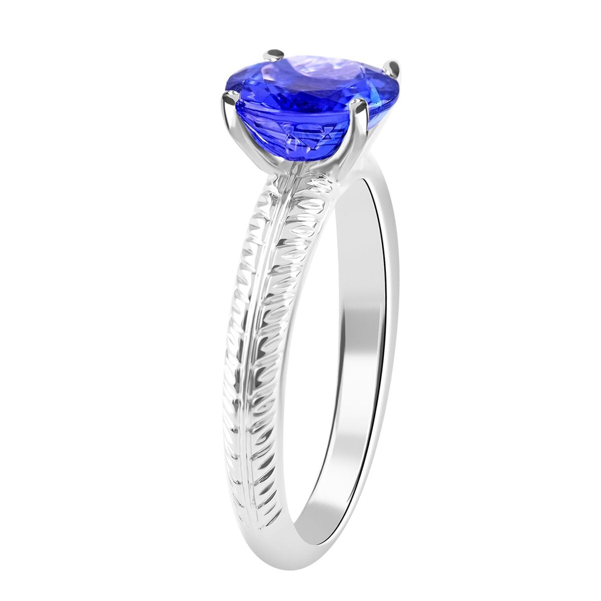 Certified &amp; Appraised RHAPSODY 950 Platinum AAAA Tanzanite Solitaire Ring 1.50 Ct. 8375331 3