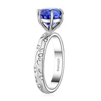 RHAPSODY 950 Platinum AGI Certified AAAA Tanzanite & VS/EF White Diamond Solitaire Ring 2.50 Ct, Platinum Wt. 5.90 Gms_8375343_3