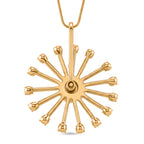 Simulated Mystic White Crystal Sunburst Pattern Necklace (Size - 28+2 Ext)_8375358_4