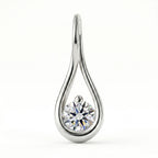 Luxuriant - Lab Grown Diamond (SI/G-H) Solitaire Pendant in Rhodium Overlay Sterling Silver 0.60 Ct._8375584