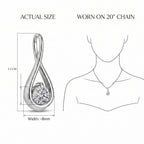 Luxuriant - Lab Grown Diamond (SI/G-H) Solitaire Pendant in Rhodium Overlay Sterling Silver 0.60 Ct._8375584_6