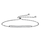 Luxuriant - Lab Grown Diamond (SI/G-H) Adjustable Bracelet (Size - 10.5) in Rhodium Overlay Sterling Silver 0.50 Ct_8375721