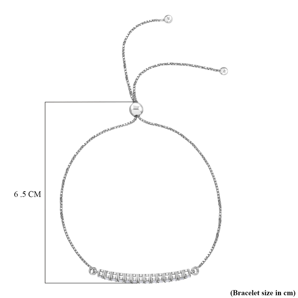 LUXURIANT 0.5 Ct. Lab Grown Diamond Line Bracelet in Rhodium Overlay Sterling Silver (SI-GH) 8375721 5