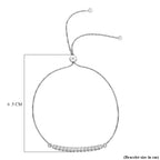 Luxuriant - Lab Grown Diamond (SI/G-H) Adjustable Bracelet (Size - 10.5) in Rhodium Overlay Sterling Silver 0.50 Ct_8375721_4