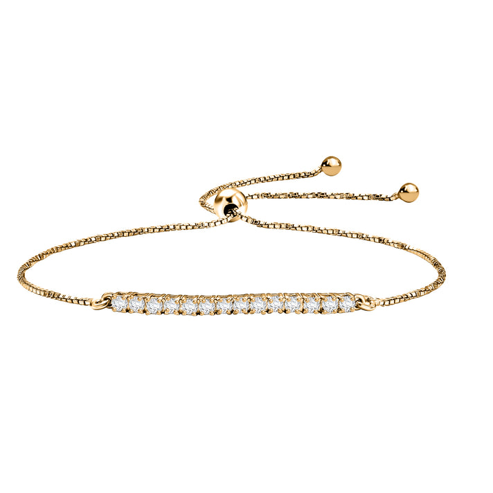 LUXURIANT 0.5 Ct. Lab Grown Diamond Line Bracelet in 18K Vermeil Yellow Gold Plated Sterling Silver (SI-GH) 8375722 1