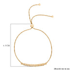 Luxuriant - Lab Grown Diamond (SI/G-H) Adjustable Bracelet (Size - 10.5) in 18K Vermeil Yellow Gold Plated Sterling Silver 0.50 Ct._8375722_4