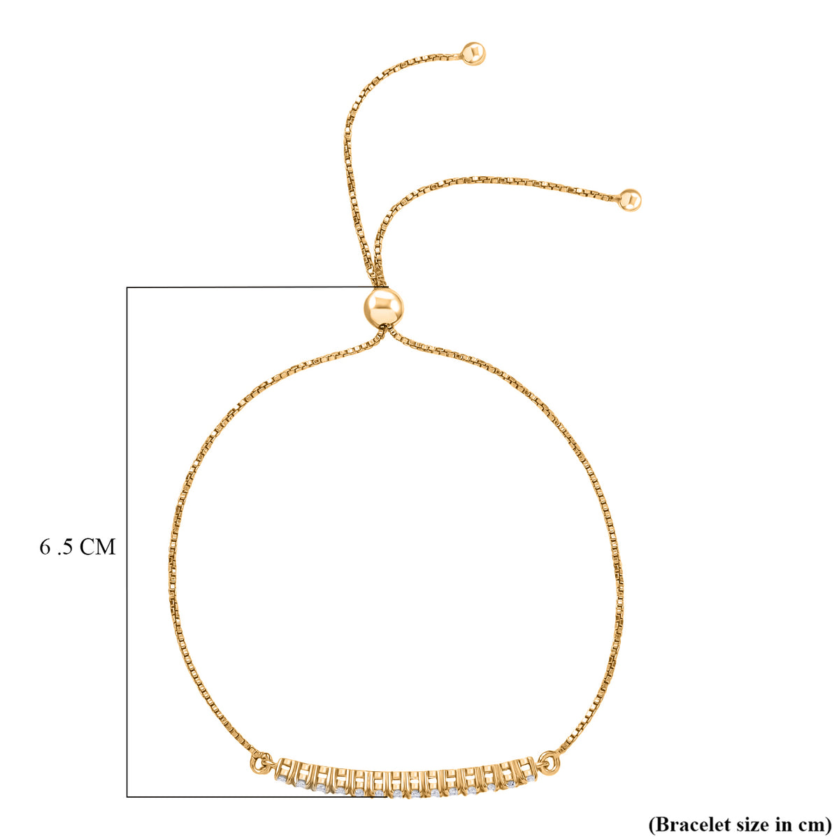 LUXURIANT 0.5 Ct. Lab Grown Diamond Line Bracelet in 18K Vermeil Yellow Gold Plated Sterling Silver (SI-GH) 8375722 5