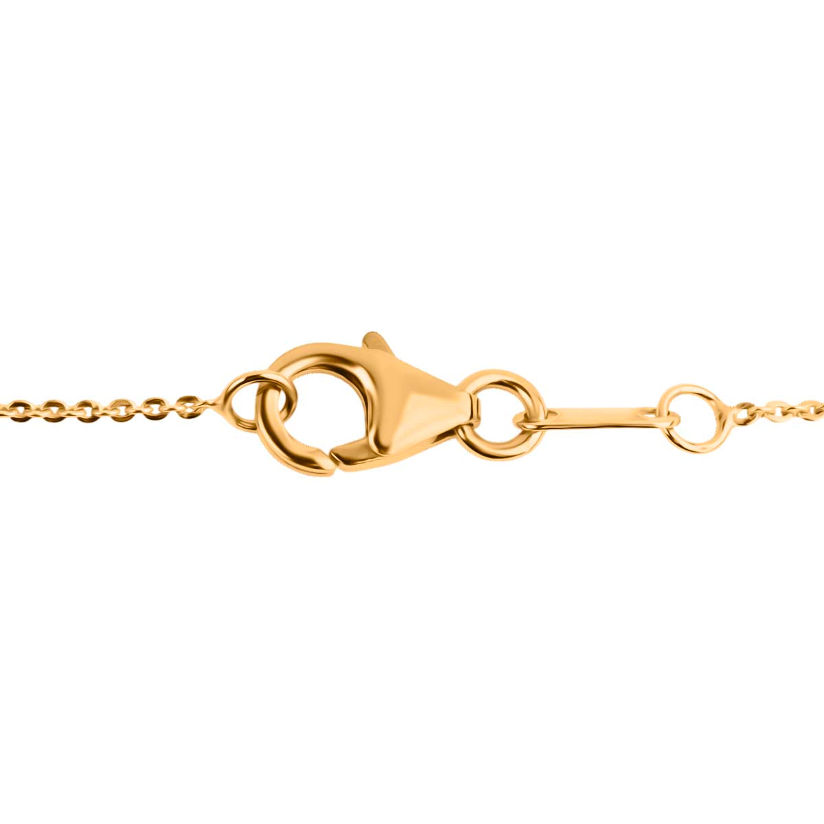 Sterling Silver Blue Enamelled Double Ring Necklace (Size 17 + 1 Ext) in Yellow Gold Plated 8376230 3