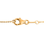 Sterling Silver Blue Enamelled Double Ring Necklace (Size 17 + 1 Ext) in Yellow Gold Plated_8376230_3