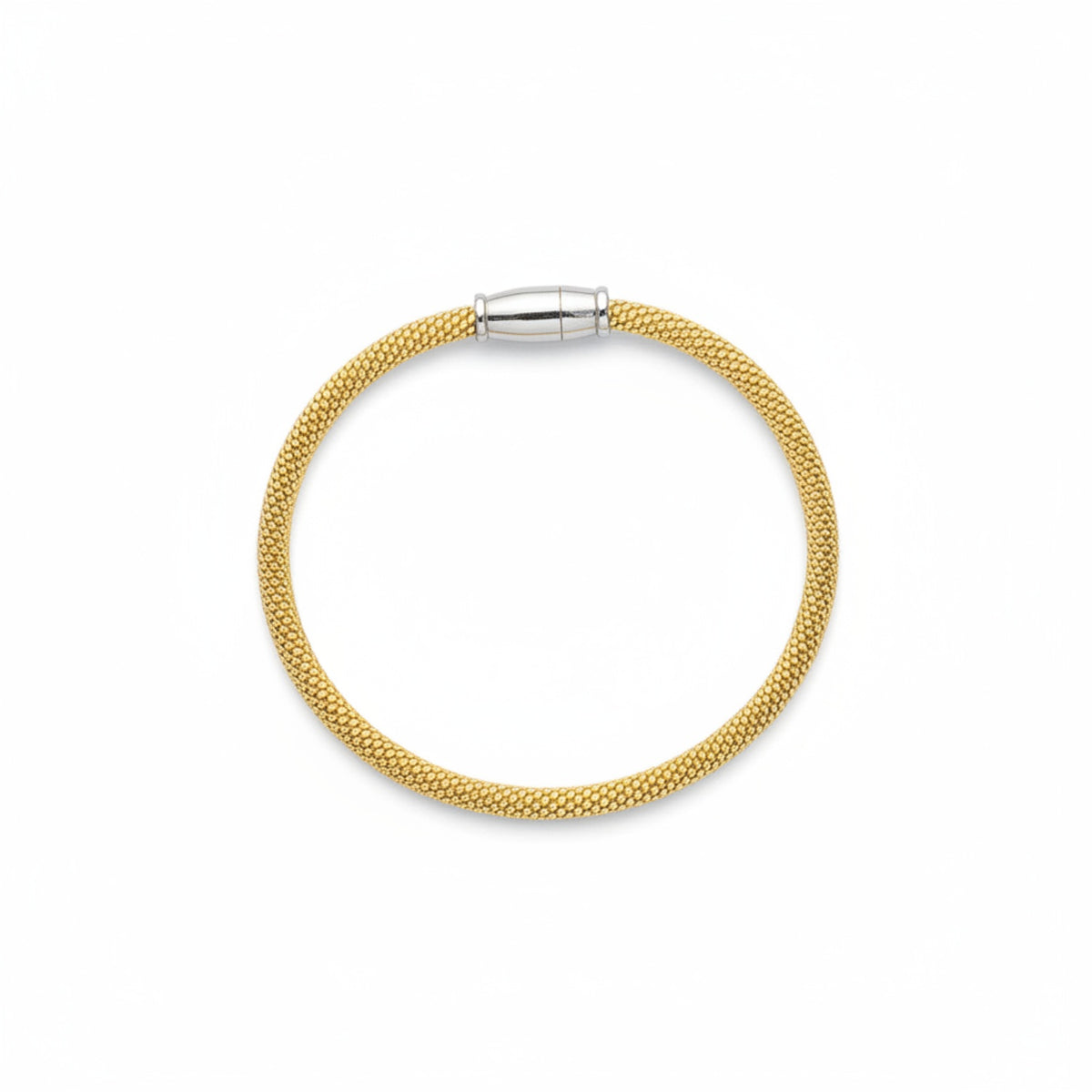Yellow Gold Plated Sterling Silver Mini Sparkle Bracelet (Size - 7.5) with Magnetic Lock V32539792 0