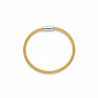 Yellow Gold Plated Sterling Silver Mini Sparkle Bracelet (Size - 7.5) with Magnetic Lock_8376243