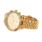GENOA TIME V2 Miyota 2115 Quartz 3ATM WR Dragon Pattern & Crystal Dial & Gold Case Mens Watch with Gold Stainless Steel Strap_8376691_6
