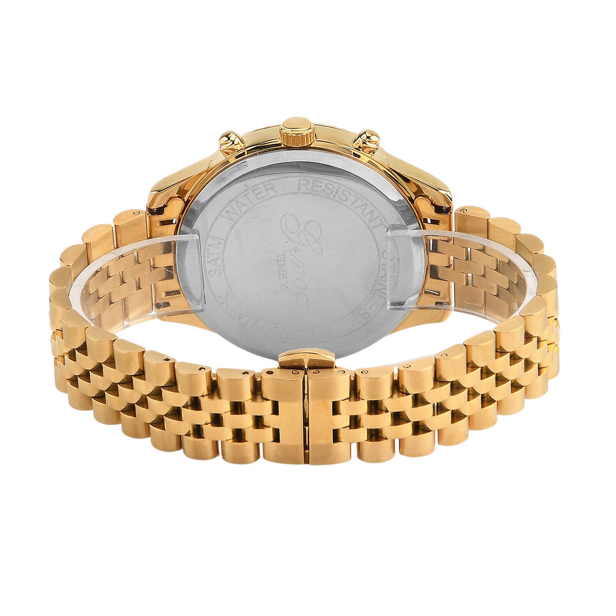 GENOA TIME V2 Miyota 2115 Quartz 3ATM WR Dragon Pattern &amp; Crystal Dial &amp; Gold Case Mens Watch with Gold Stainless Steel Strap V32572653 8