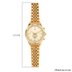 GENOA TIME V2 Miyota 2115 Quartz 3ATM WR Dragon Pattern & Crystal Dial & Gold Case Mens Watch with Gold Stainless Steel Strap_8376691_8