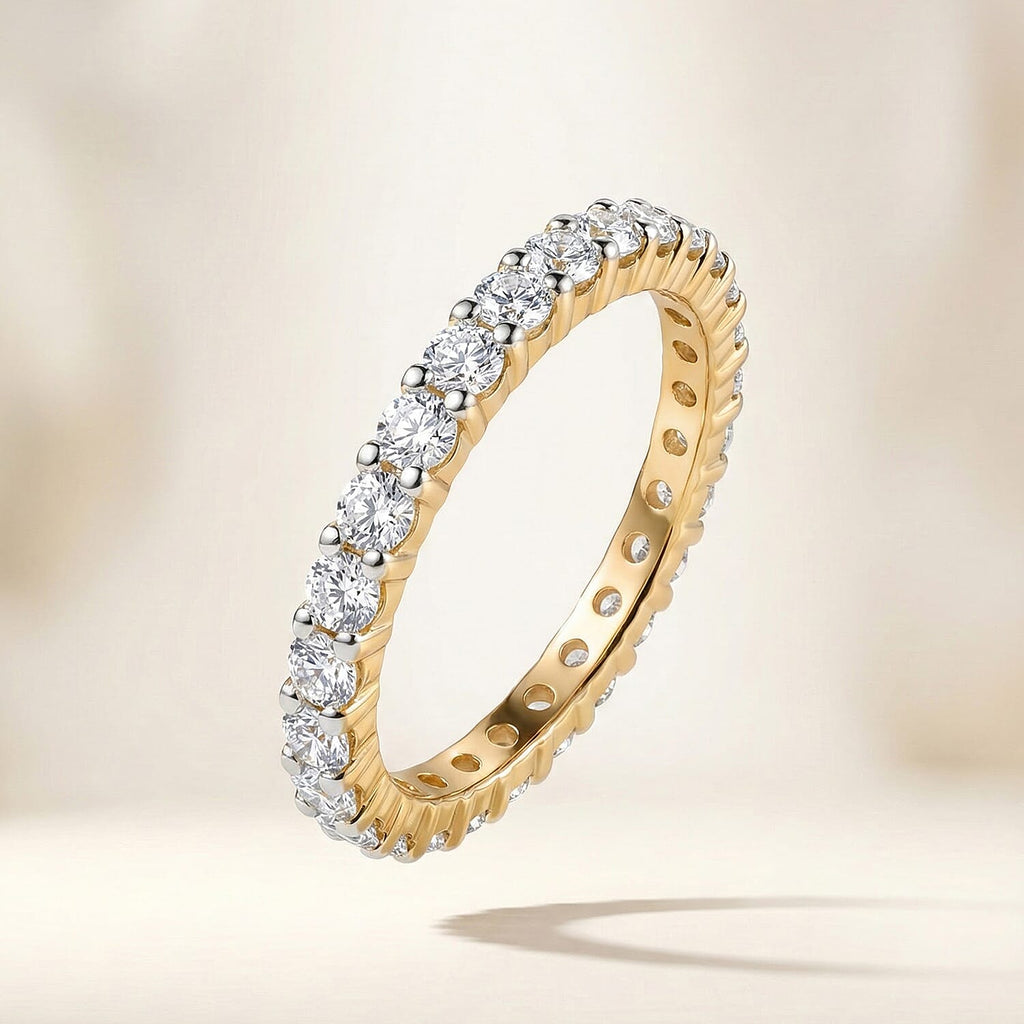 Royal Bali Collection - D'Joy Moissanite Band Ring in 18K Vermeil Yellow Gold Plated Sterling Silver 0.80 Ct._8376946_4